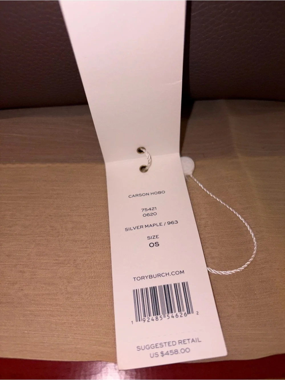 Tory Burch-silver maple color, Carson hobo. NWT.